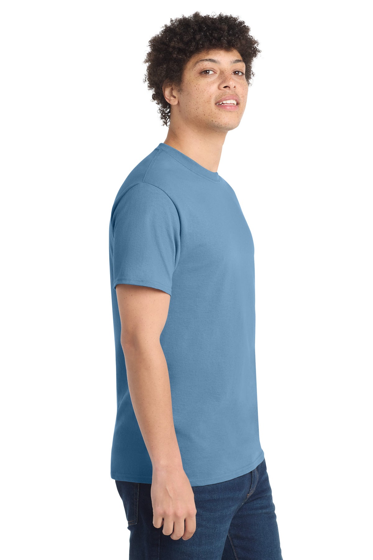 Port & Co PC54 — Tundra Blue — side