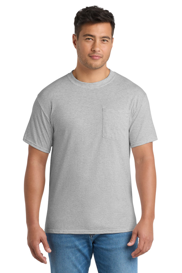 Port & Co PC55P — Ash — front