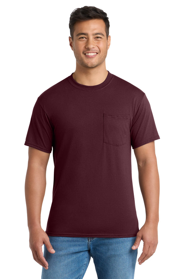 Port & Co PC55P — Athletic Maroon — front