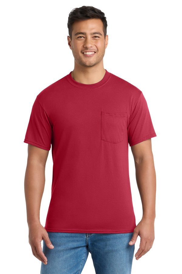 Port & Co PC55P — Red — front