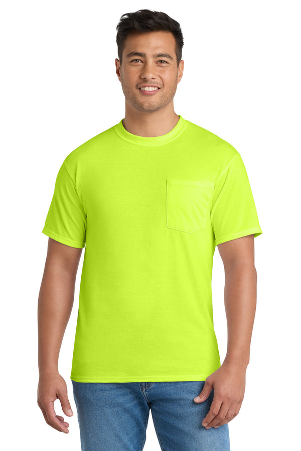 Port & Co PC55P — Safety Green — front