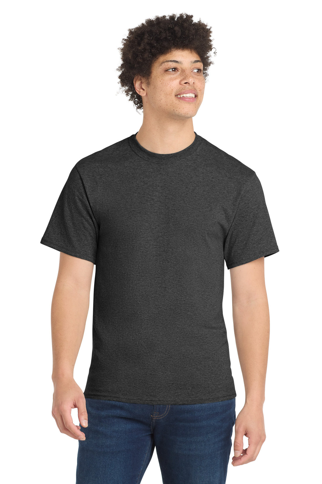 Port & Co PC55 — Dark Heather Grey
