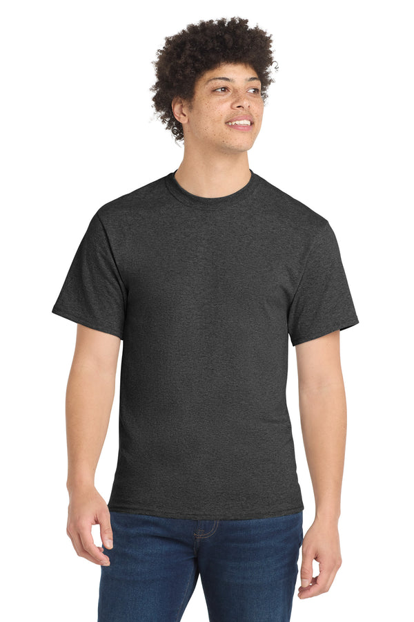Port & Co PC55 — Dark Heather Grey — front