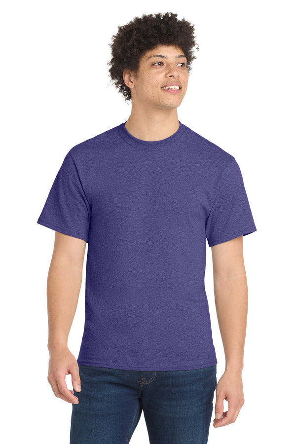 Port & Co PC55 — Heather Purple — front