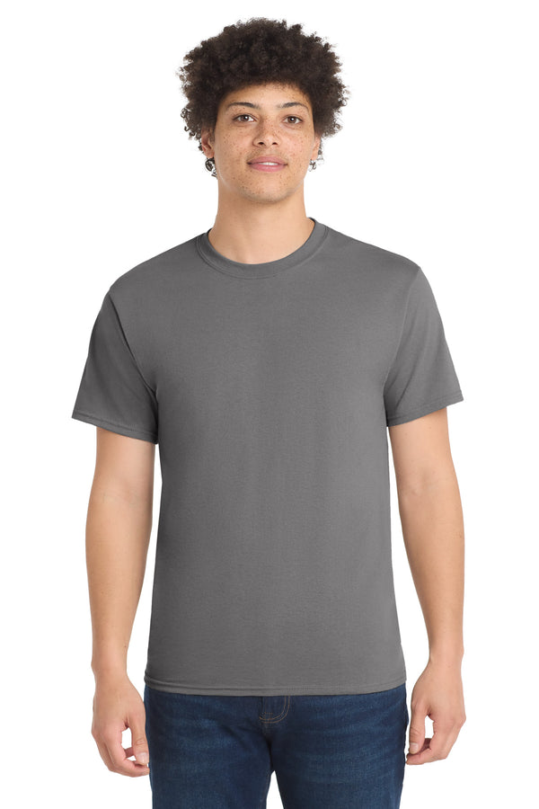 Port & Co PC55 — Medium Grey — front