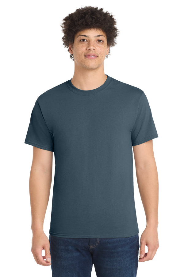 Port & Co PC55 — Steel Blue — front