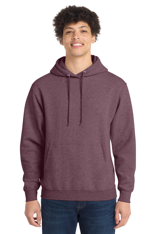 Port & Co PC78H — Heather Athletic Maroon — front