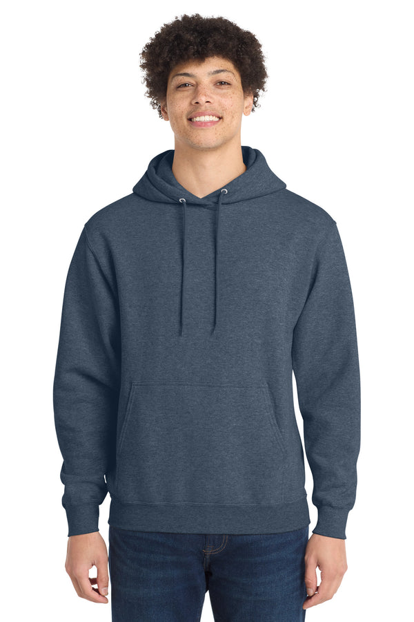 Port & Co PC78H — Heather Navy — front