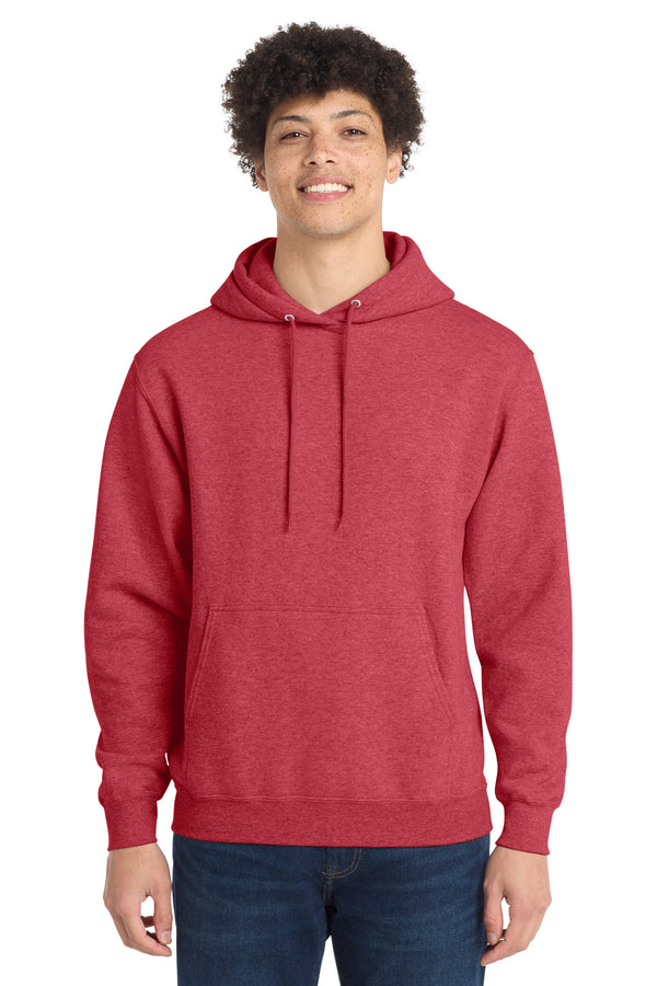 Port & Co PC78H — Heather Red — front