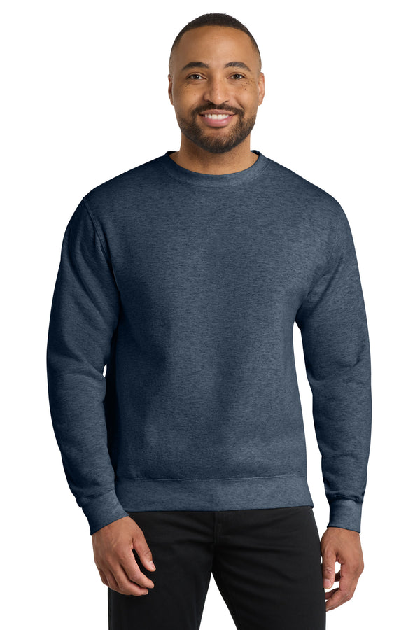 Port & Co PC78 — Heather Navy — front