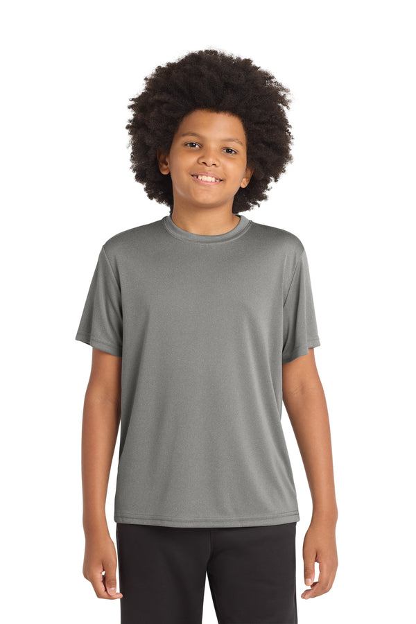 Sport-Tek YST350 — Grey Concrete Heather — front