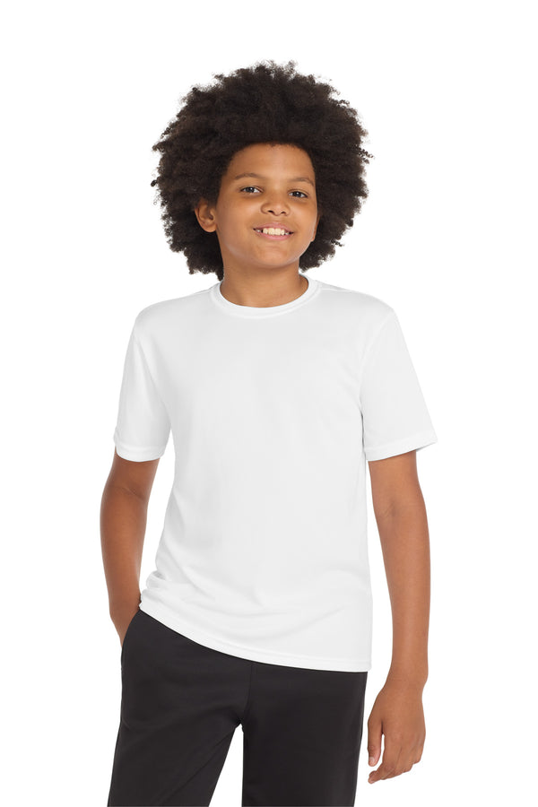 Sport-Tek YST350 — White — front